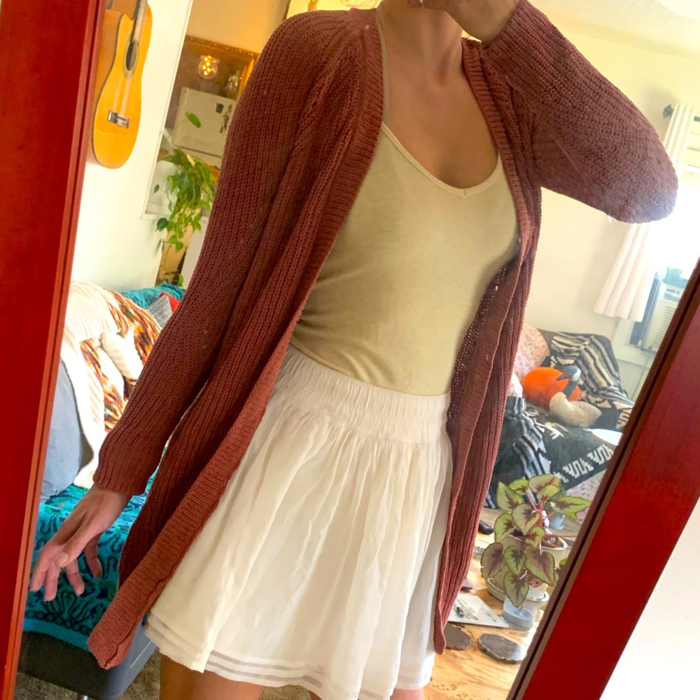 Maurices Rust Brown Cardigan